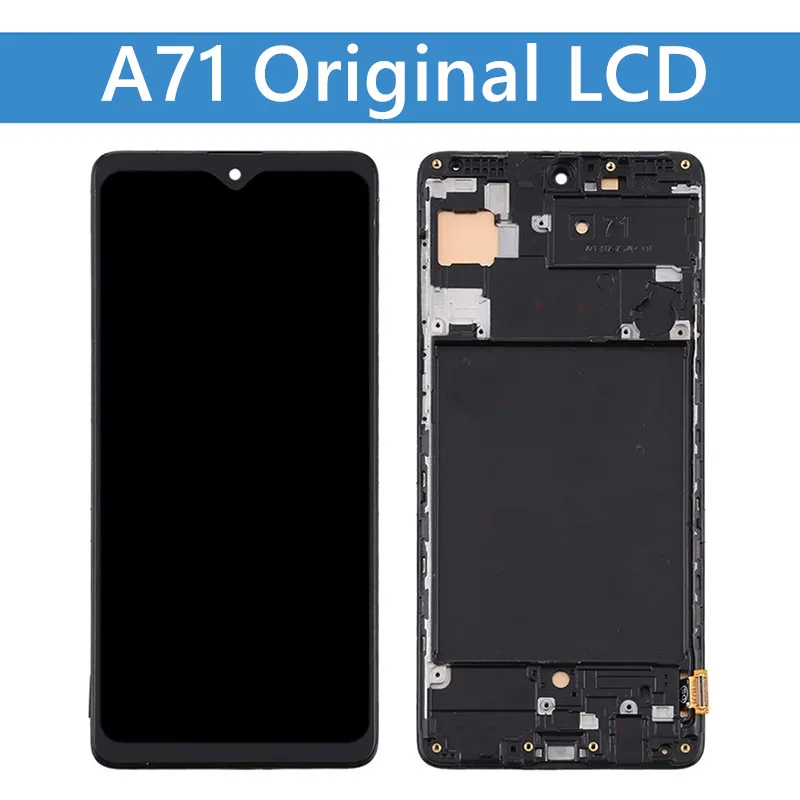 

ЖК-дисплей AMOLED 6,7 дюйма для Samsung Galaxy A71, сенсорный дигитайзер в сборе для Samsung A71, дисплей A715 A715F A715FD