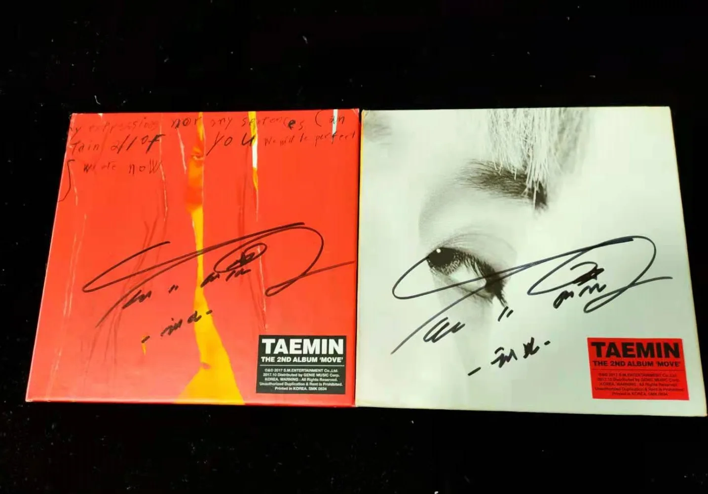 Подписанный SHINEE Lee Taemin с автографом mini2nd альбом Move K POP 102017|k-pop album|k-popk-pop shinee |