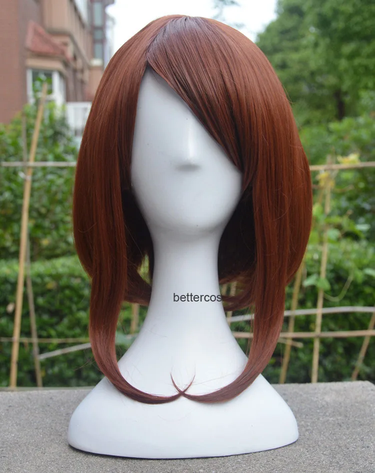 Мой герой Академии Boku без Хиро Академия Uraraka Ochako Косплэй парики короткие