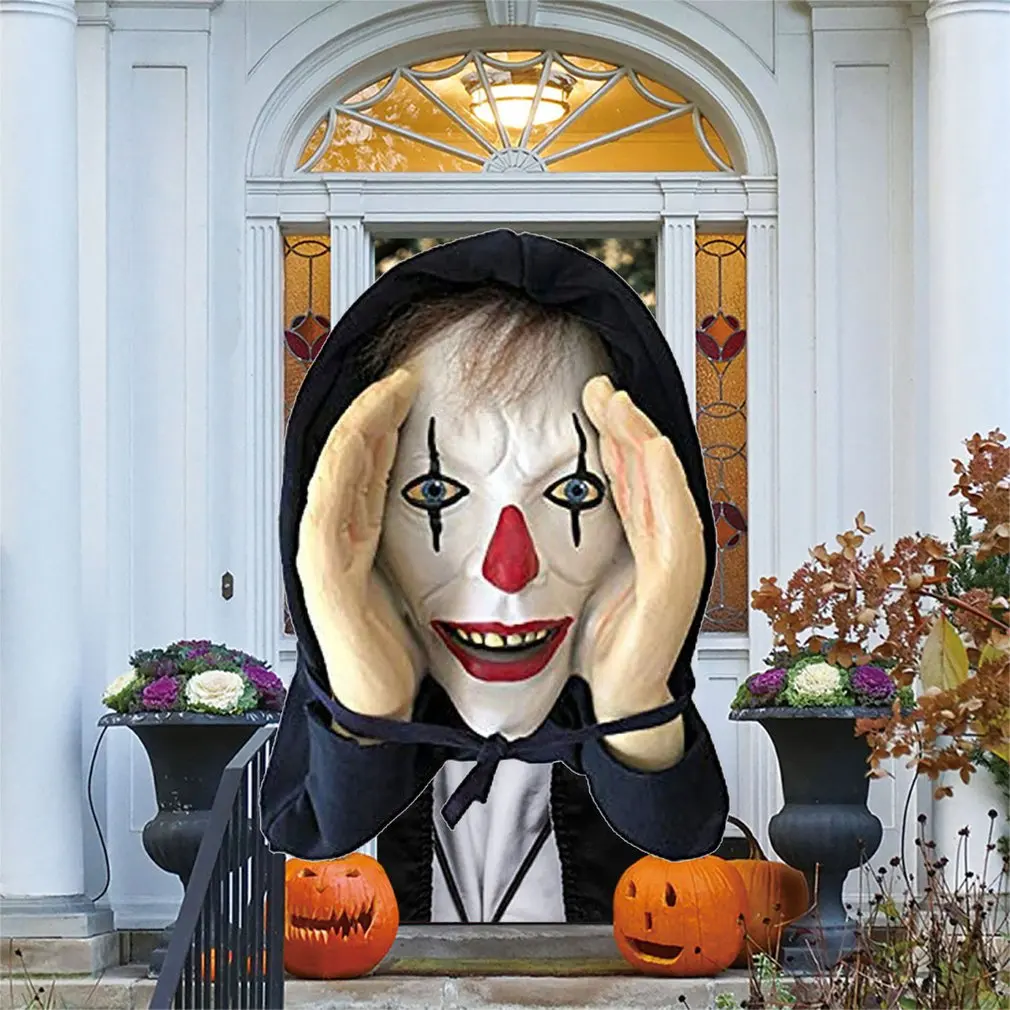 

Длинная голова на Хэллоуин, ужасная маска ведьмы, рождественские украшения для дома с привидениями, комнаты, раскрытия, платья, вечерние, де...