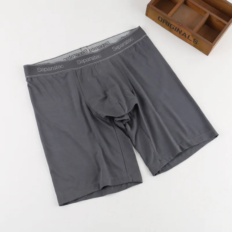 Мужское Мягкое микро модал раздельное нижнее белье сепаратек боксеры с длинными