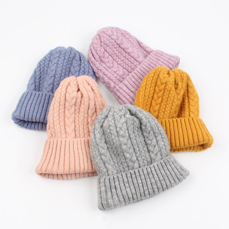 2020 зимние шапки для мужчин и женщин унисекс толстый колпачок твист вязаные без