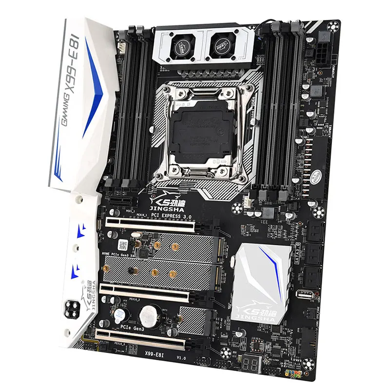 Материнская плата JINGSHA X99 E8i LGA 2011 V3/V4 CPU 8 * DDR4 1600/1866/2133/2400MH поддержка 2 NVME M.2