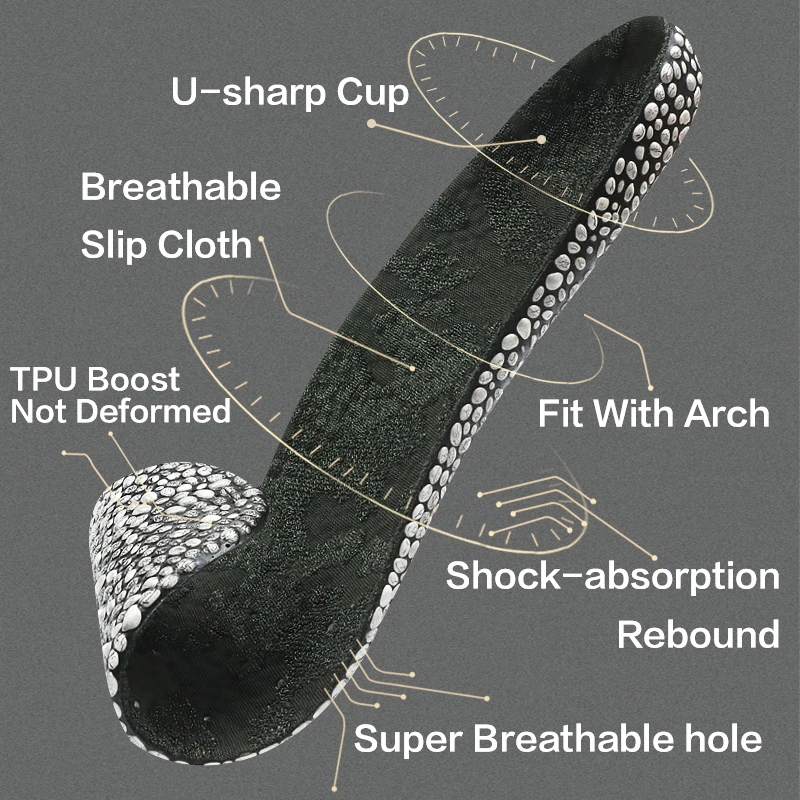 BANGNI Relax Sport Running Insoles Light Soft Shoe Pads Comfort Shock Absorb Popcorn Massage Inserts Care Feet for Men Women