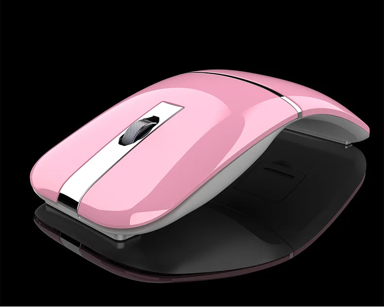 pink KuWFi, беспроводная мышь, портативная, Bluetooth, компьютерная мышь, 1600 dpi, оптическая Складная мышка, мини складные мыши для ноутбука, ПК, рабочего стола - Цвет: pink
