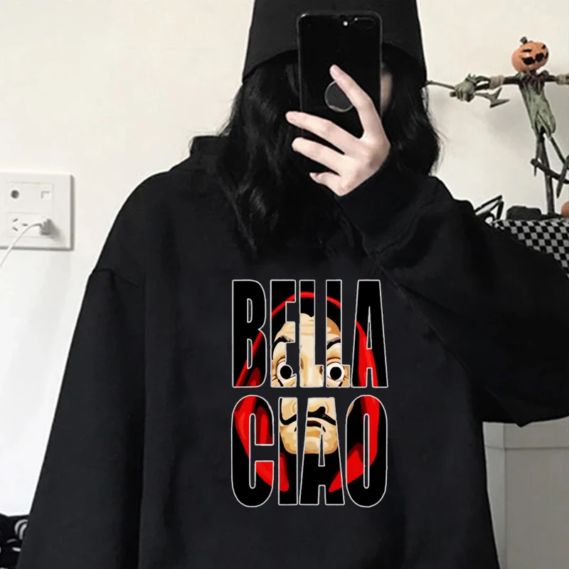 

Anime La Casa De Papel Money Heist Hoodies Men Unisex Manga House of Paper Bella Ciao 90s Sweatshirts Graphic Casual Hoody Male