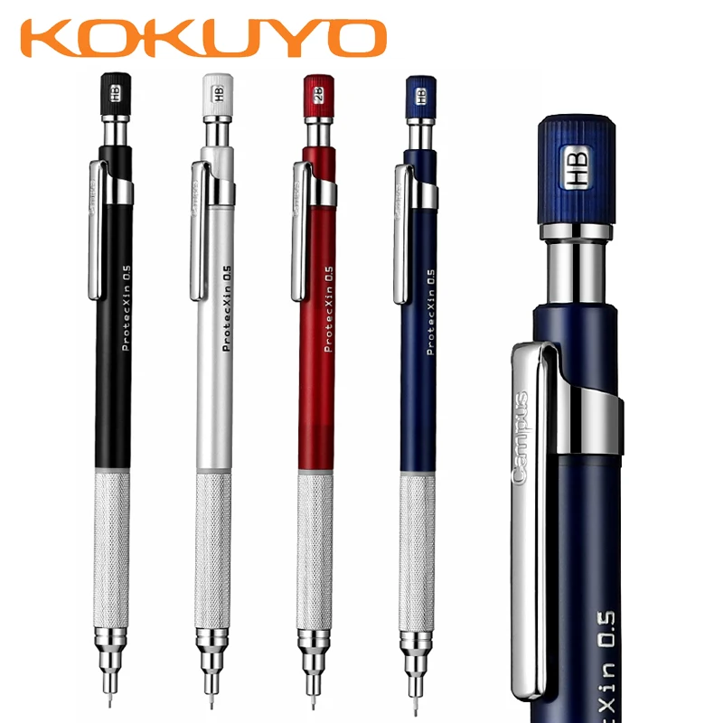 

1pcs Japan Kokuyo Metal Mechanical Pencil WSG-PS305 Low Center of Gravity Anti-broken Core Student Drawing Sketching Pencil 0.5