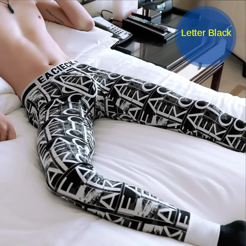 Male Underwear V-neck Thickening Thermal Underwear Plus Velvet Autumn and Winter Cotton  Long Johns Mens Leggings Underwear