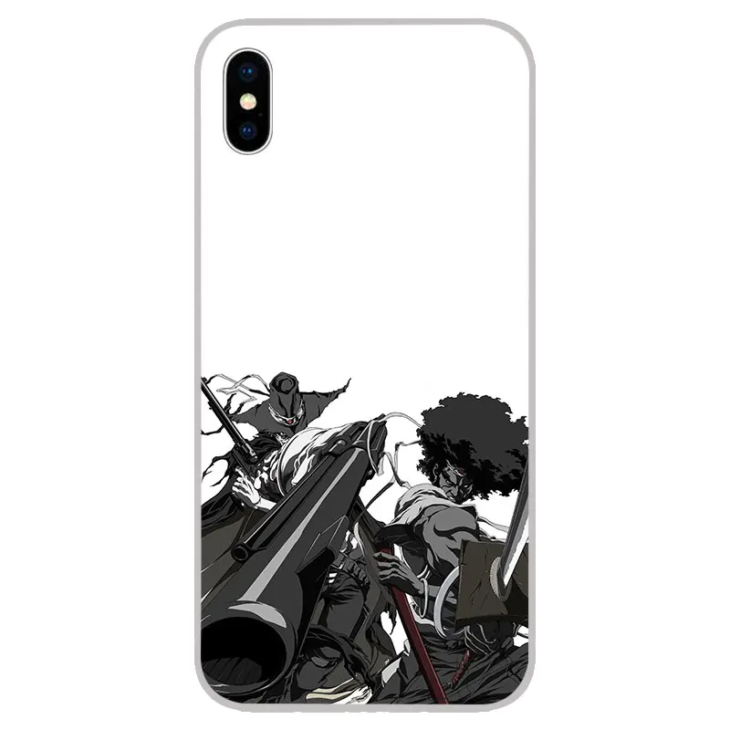 Афросамурай чехлы из мягкого силикона TPU Чехлы для iPhone 11 Pro XS Max X XR 8 7 6S Plus 5S SE 4S