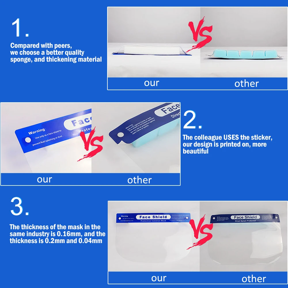 

Protective Mask Adjustable Transparent Face Shield Splash-proof Ultra-light Full Face Mask Anti-Fog Anti-Droplets Reusable Mask