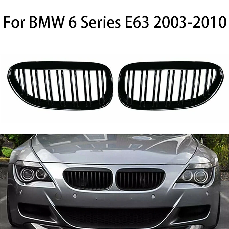 

Для BMW E63 E64 630i 650i 645ci 2004-2010 глянцевая черная передняя решетка радиатора капота переднего бампера радиатора гриля для тюнинга