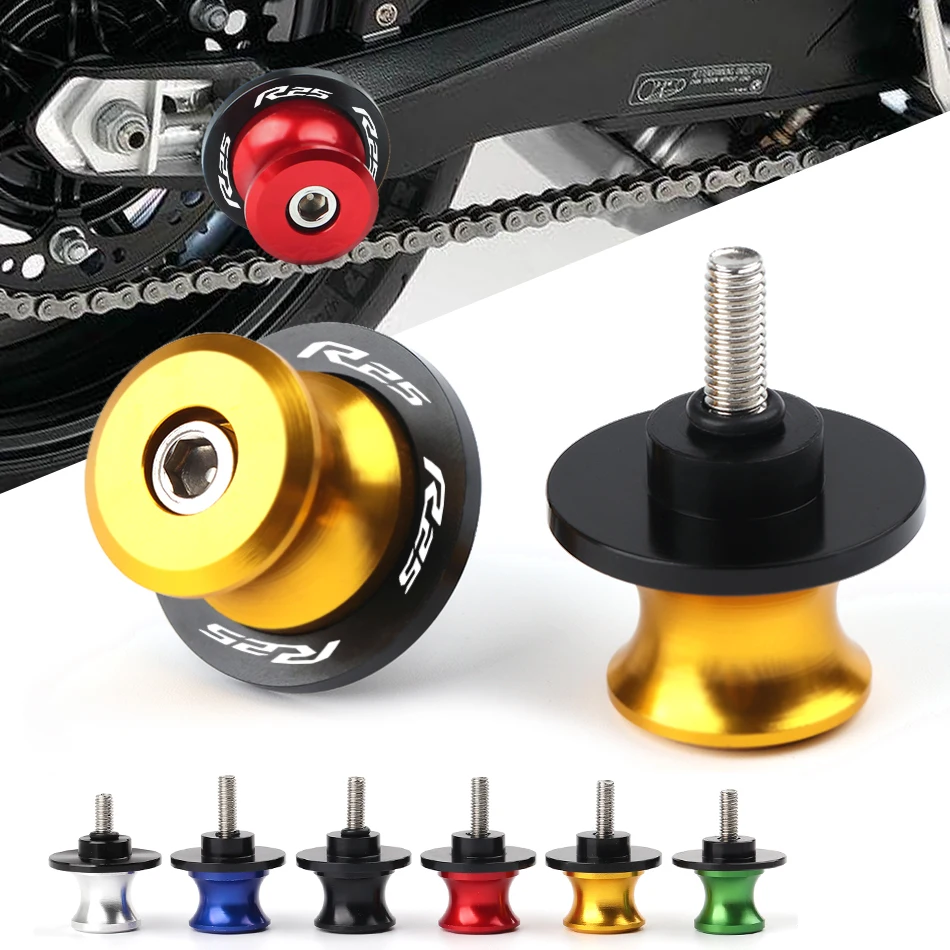

YZF Motorcycle Swingarm Spools M6 Stand Screws CNC Aluminum Motorcycle Accessories For Yamaha YZF-R25 YZF R25 2013-2019