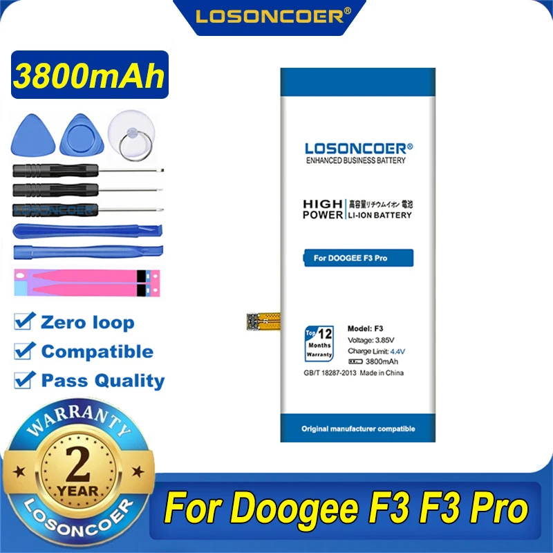 LOSONCOER 3800 мА/ч Батарея Для Doogee F3 Батарея/F3 Pro 5 дюймов мобильный