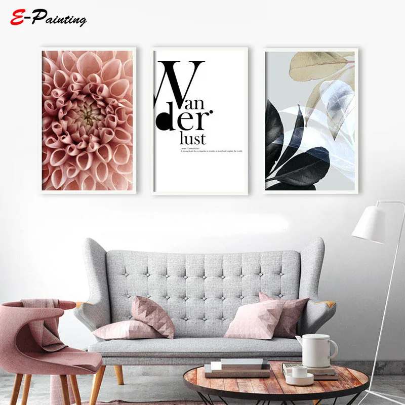 Современная картина холст розовые румяна печать Романтические подарки для ее