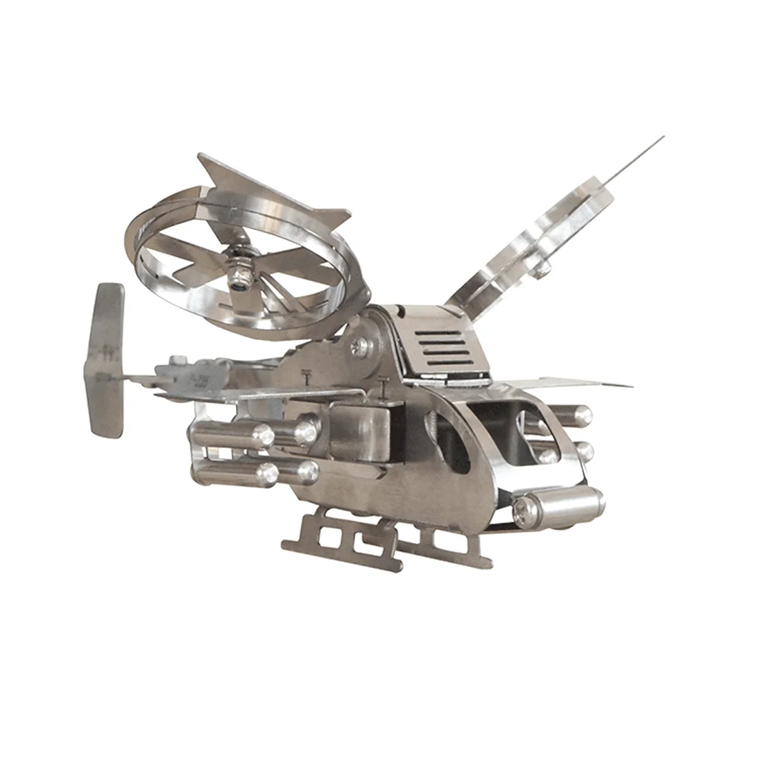 

Металлический Вертолет, модель Собранный паззл, серебристый, в качестве декора для дома и офиса