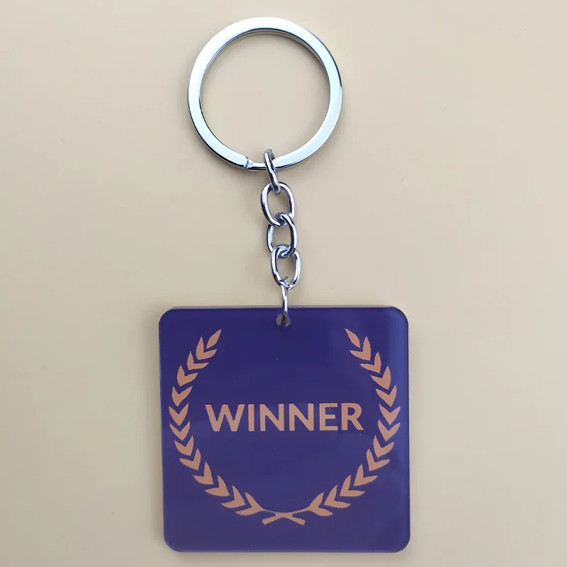 

Kpop IDOL Combination WINNER Acrylic Key Ring Pendant Fashion Popular Square School Bag Car Accessories Simple Decorative