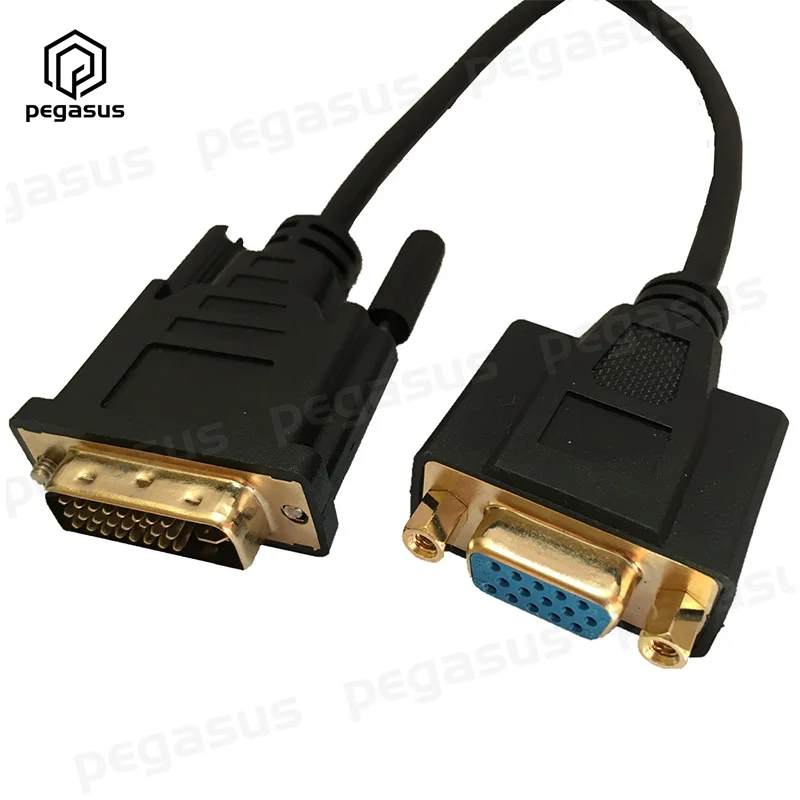 Адаптер кабеля женского типа 24 + 5 штекер VGA HD15 позолоченный для игр DVD ноутбука HDTV