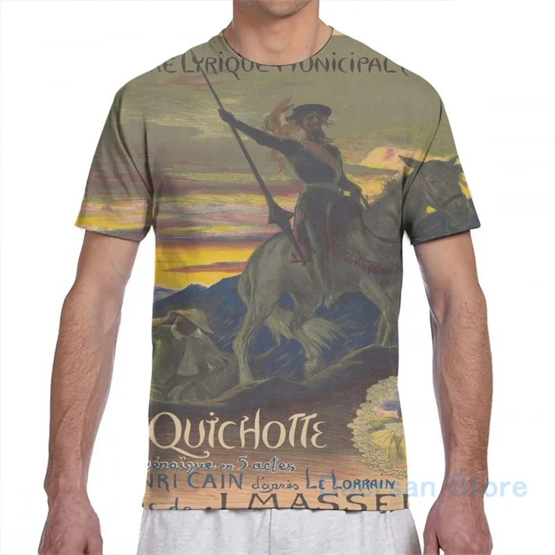 Футболка Don Quixote Sancho Panza с постером театра для мужчин и женщин футболка со сплошным