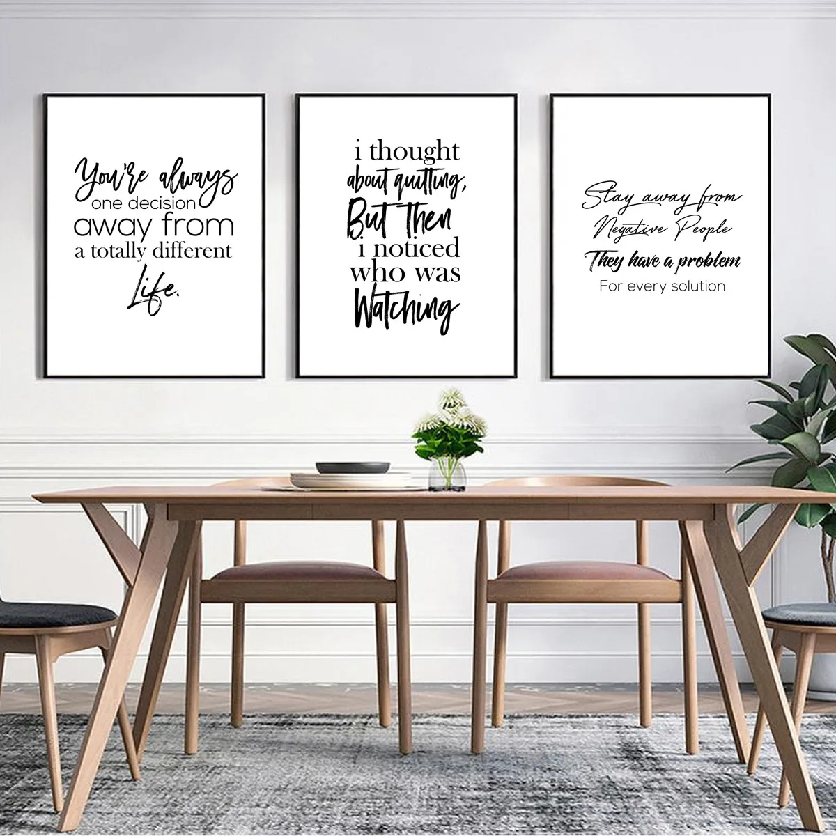 Минимализм английские примеры Вдохновляющие Слова плакат печать на холсте