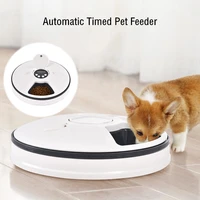round timing feeder automatic dog feeder 6 meals 6 grids cat dog electric wetdry food dispenser 24 hours feed pet supplies