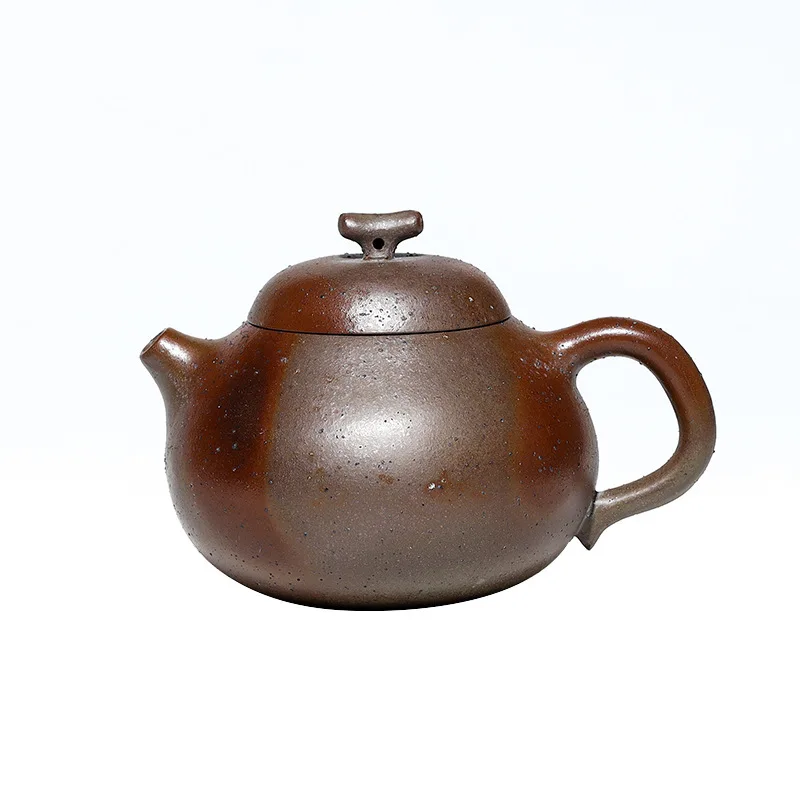 

Yixing Dark-red Enameled Pottery Teapot Pure Full Manual Famous Firewood Kiln Change Raw Ore Downhill Mud Melon Pot Household