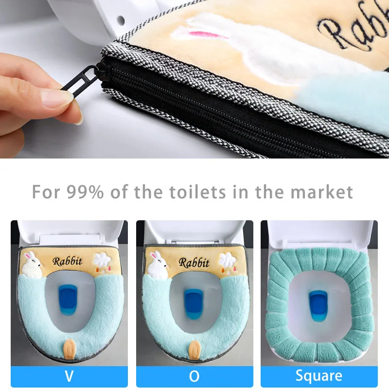 universal warm soft washable toilet seat cover household bathroom winter waterproof wc mat seat toilet accessories free global shipping