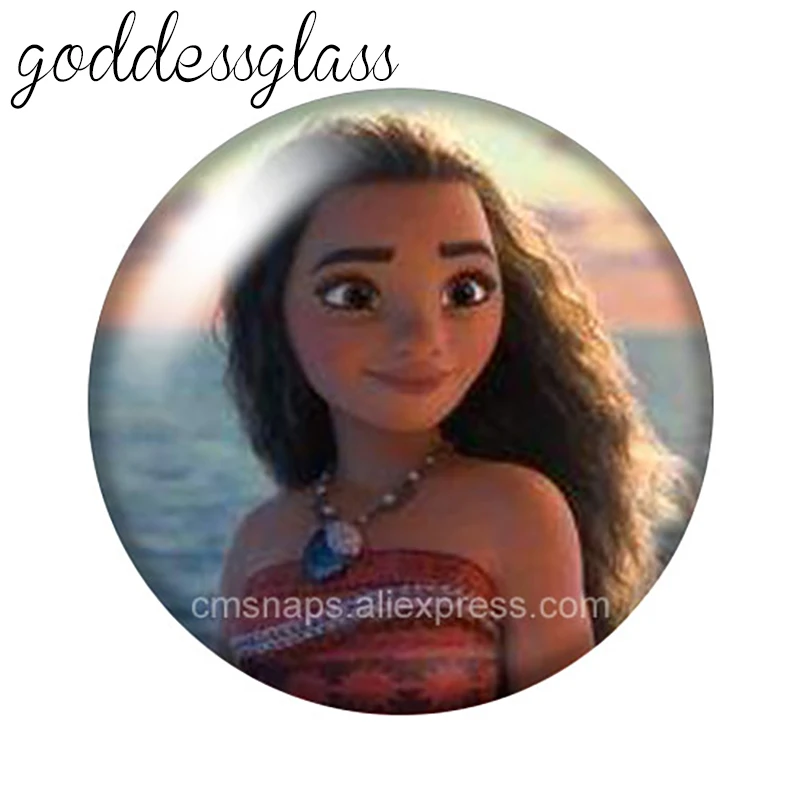 Disney Принцесса Моана Tui Sina 10 шт. круглый фото стекло кабошон 18 мм кнопки для