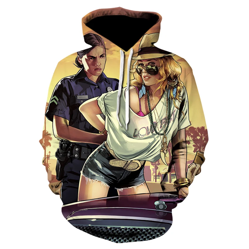 

2021 Fall Gta 5 Games 3d Printing Boys And Girls Hoodies Fashion Street Sweatshirts Harajuku Hip Hop Punk Pullover Coat