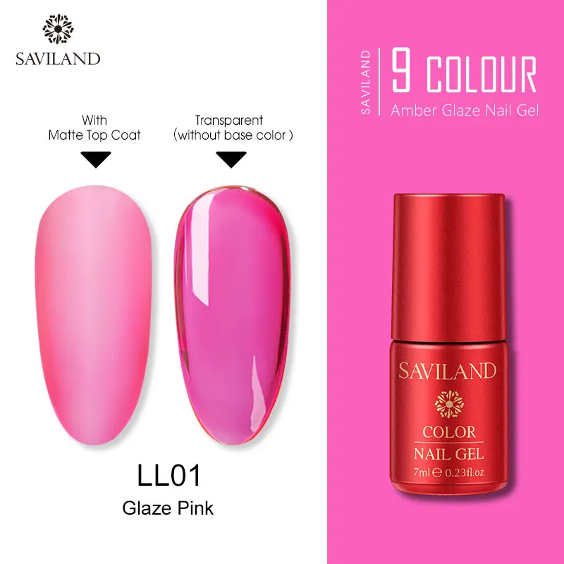 7ML LL01 SAVILAND Радужный Янтарный Гель-лак для ногтей креативный художественный Гель-лак для ногтей полупрозрачный праймер лак для ногтей - Цвет: 7ML LL01