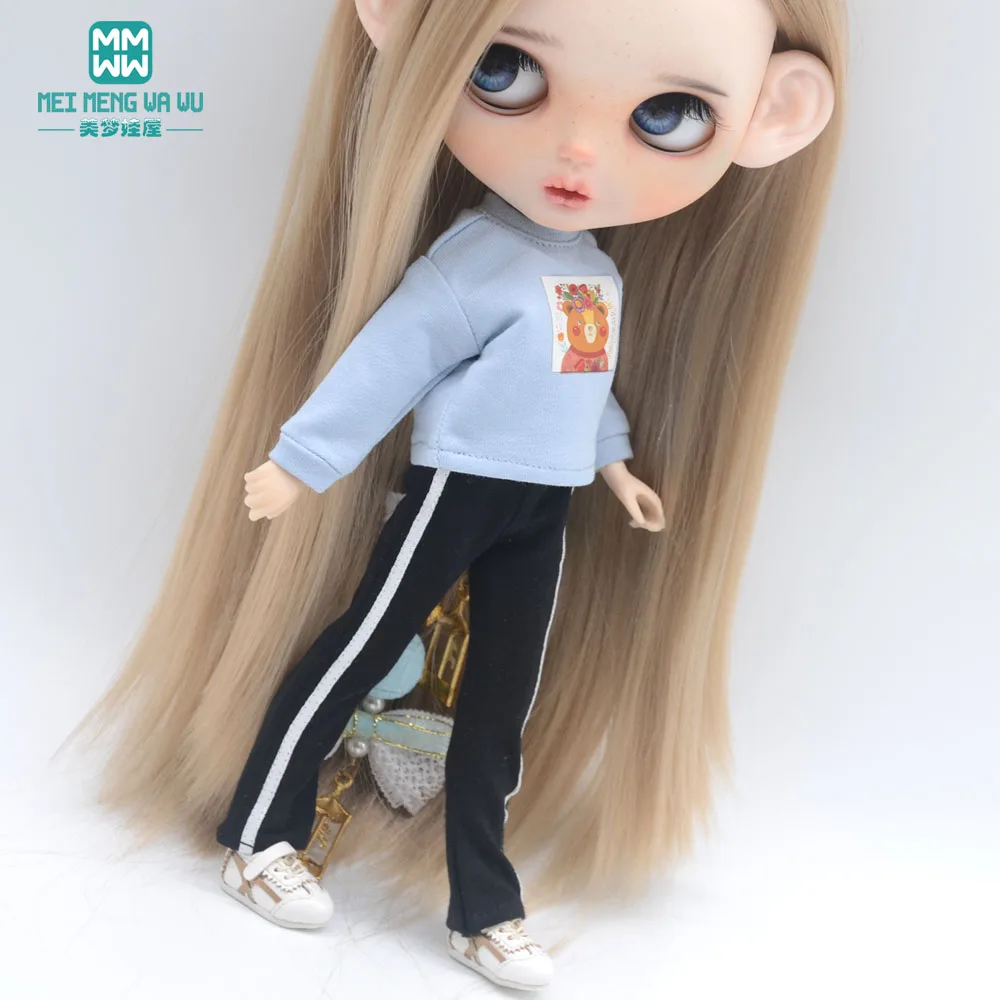 

Fits 28-30cm Blyth Azone OB22 OB24 doll clothes Fashion Sweatshirt Sweatpants shoes