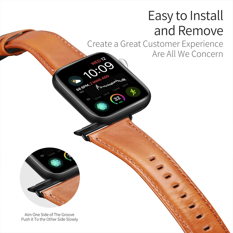 Ремешок для Apple watch 44 мм 40 мм correa iwatch series 5 4 3 2 высококачественный кожаный ремешок 42 мм 38 мм аксессуары для Apple watch