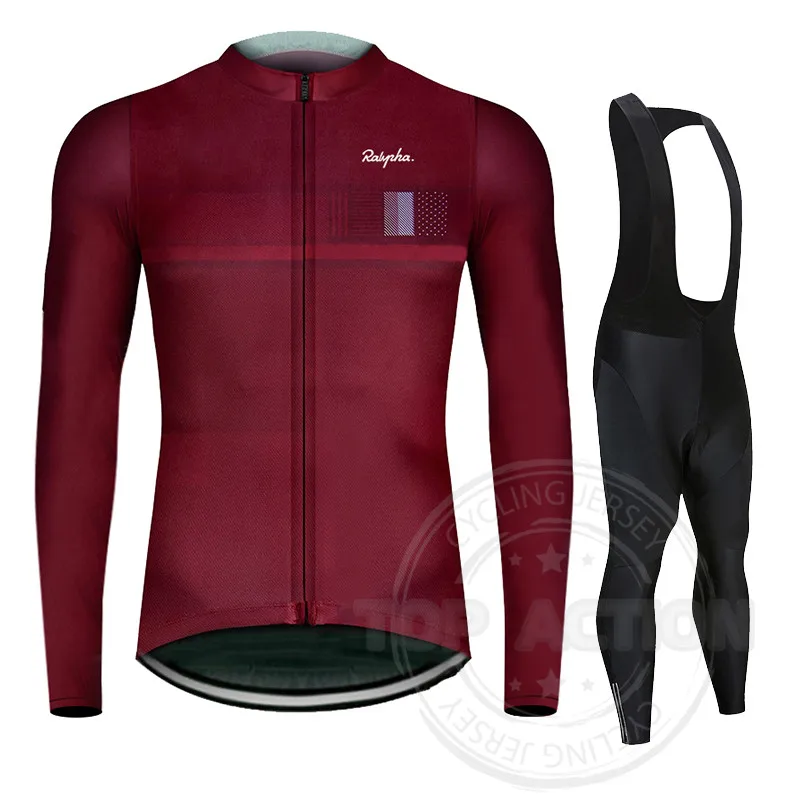 

Осенняя одежда для велоспорта Ralvpha с длинным рукавом, мужское тонкое пальто, комплект для велоспорта, мужской комплект для профессиональной...