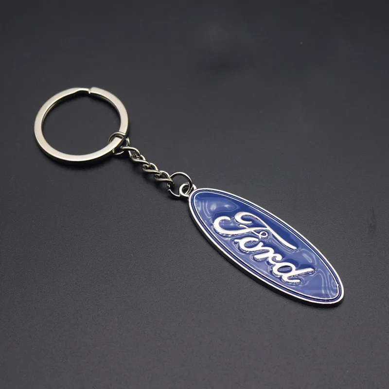 Модный 3d брелок для ключей из металлического сплава автомобиля Ford Fiesta EcoSport ESCORT