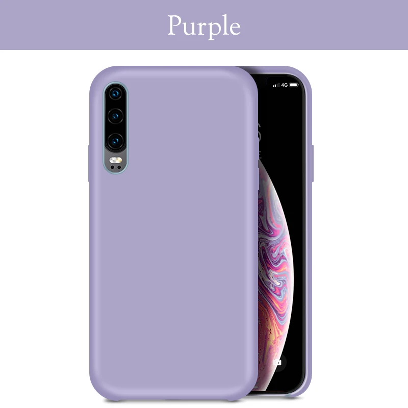 Жидкий силиконовый чехол для huawei P30 Lite, чехол, накладка из микрофибры, чехол для huawei P20 Lite P30 Pro mate 20 Lite Honor 20 10i - Цвет: Purple
