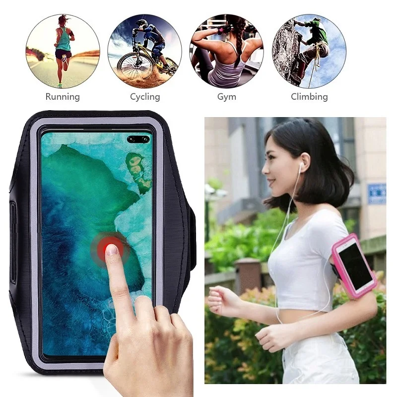 

Sports Phone Holder Bag Case for Samsung S20 Plus Ultra S10 5G S9 S8 Plus S6 S7 Edge Note 10 Plus 9 8 Arm Hand Case for Running