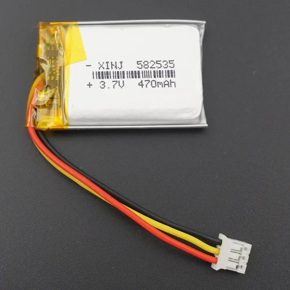 XINJ 3 7 в 470 мАч литий полимерный аккумулятор li po cell 582535 3pin JST 2 0 мм разъем для gps DIY Sat Nav