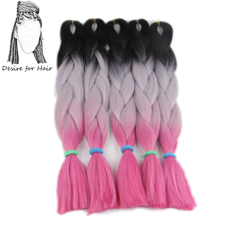 #14 Desire for hair 24 дюйма 100 г bling Блестки для волос mix большие синтетические косы плетение волос для наращивания - Цвет: #14