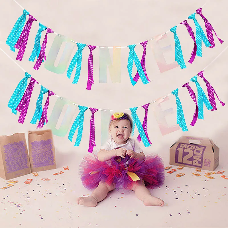 Яркий баннер для детей 5 м украшение будущей мамы цветная лента гирлянда товары