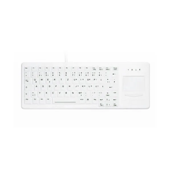 online Teclado Desinfetável Lavável Chave Ativa AK-CB4400F-GUS Touchpad Usb Backlighted Branco