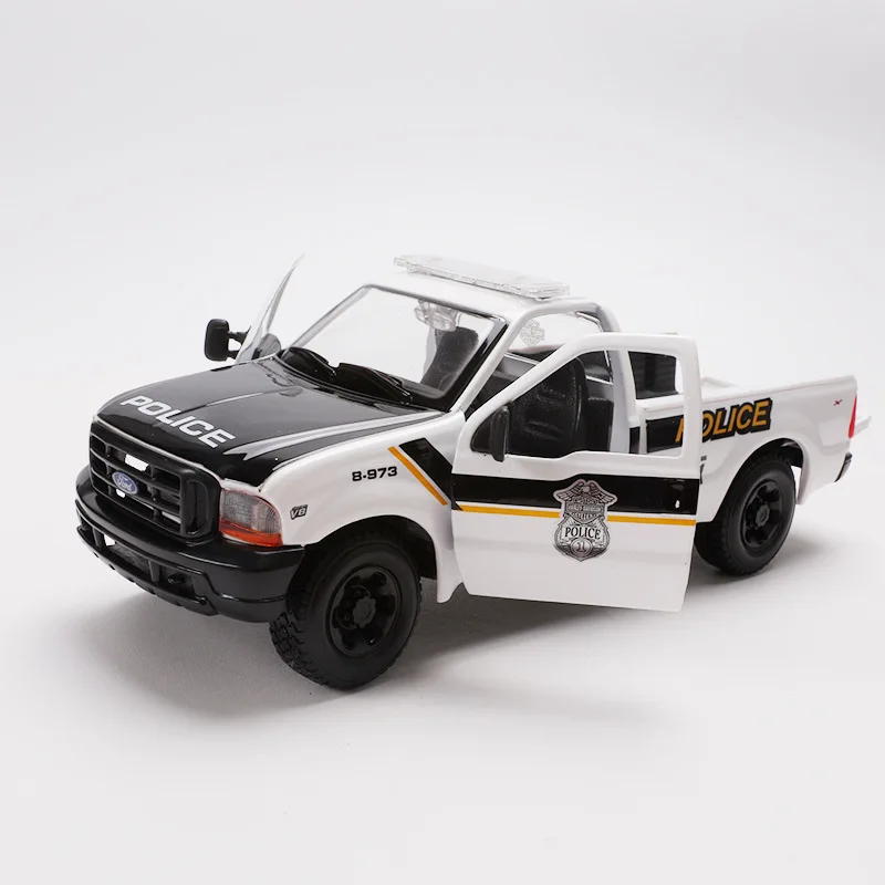 Лучшие продажи 1:24 F350 полицейский пикап+ Harley-Motor модель сплава, моделирование литья под давлением модель, коллекция подарков