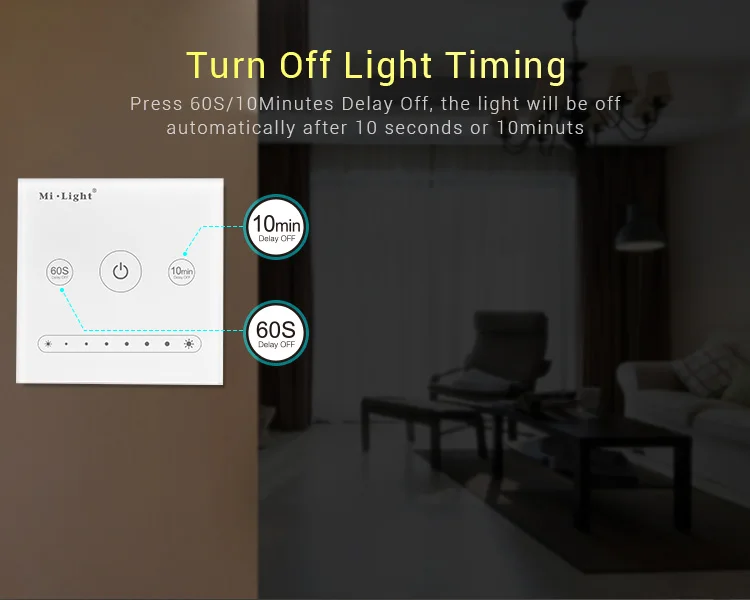 Milight AC100~220V 1-Channel 0~10V L1 Panel Dimmer use with wifi remote controller brightness adjust for single color led light | Лампы и