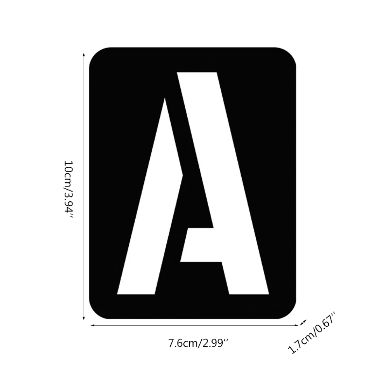 2022 New 42Pcs Alphabet Letter Stencils Plastic Alphabet Number Drawing Template Reusable images - 6