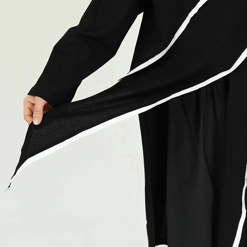 

CHICEVER Striped T Shirt For Women O Neck Long Sleeve Loose Hit Color Oversized Knitted High Street T Shirts Female 2021 Clothes