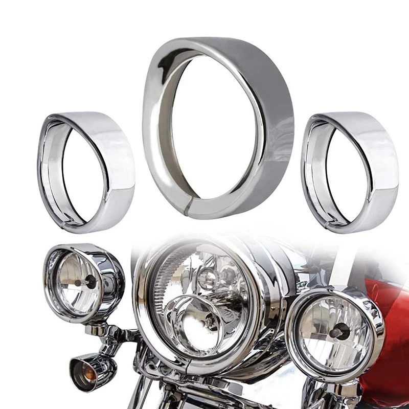

7-Inch Motorcycle Sun Visor Headlight Decorative Ring Turn Signal Lamp Brim Decorative Ring