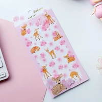 penguin and deer cherry sakura nekoni decorative stationery stickers scrapbooking diy diary album stick lable