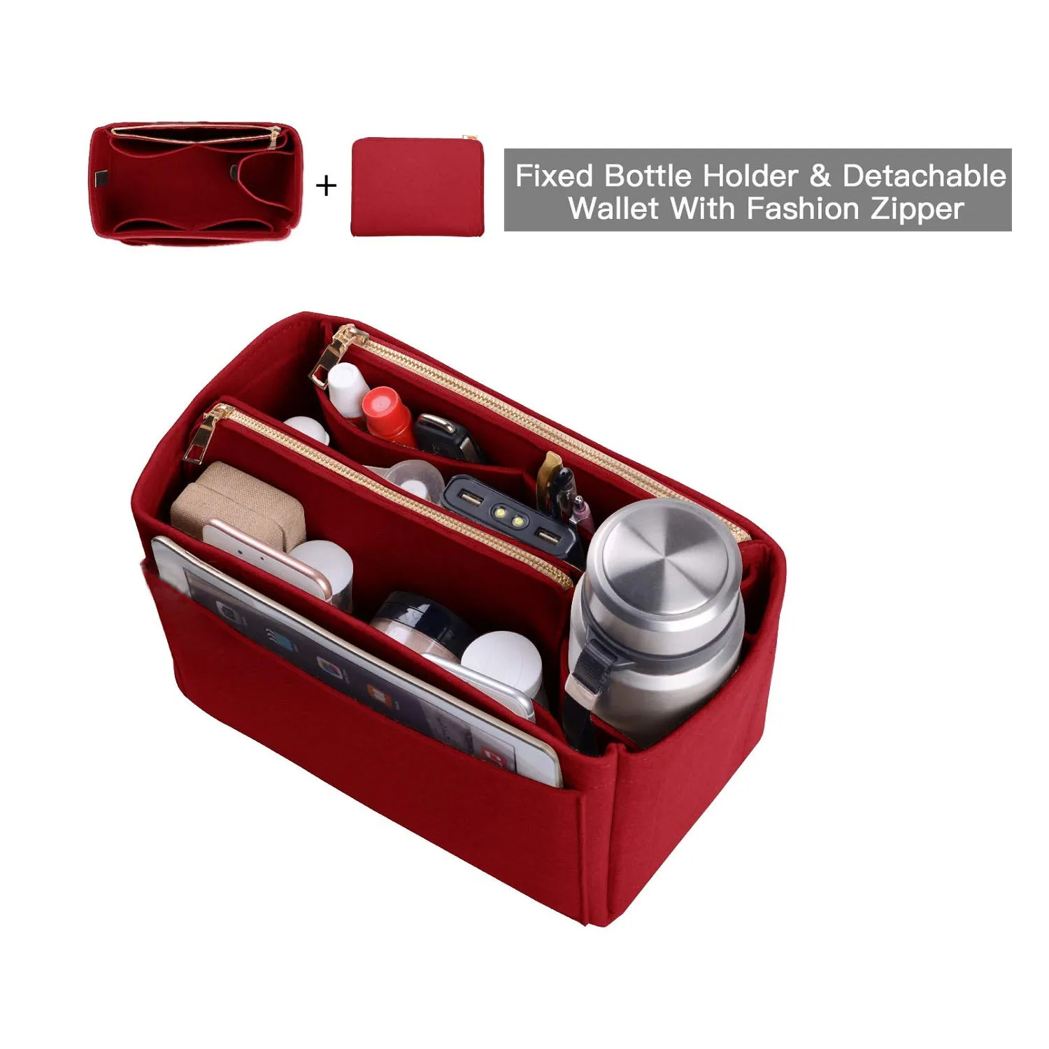 Органайзер для косметики сумка из войлочной ткани органайзер сумка-вкладыш