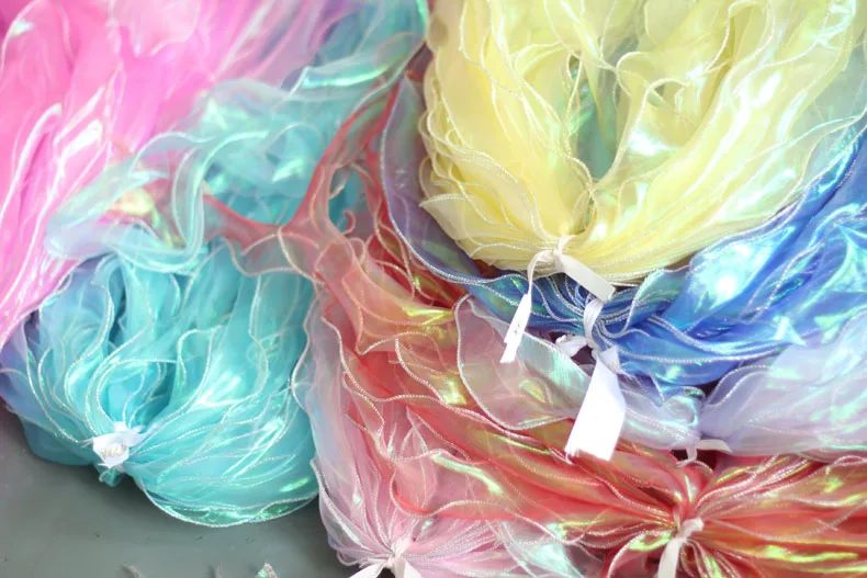 (1 м/лот) 80 мм летние шикарные резинки для волос из сетчатой пряжи с принтом