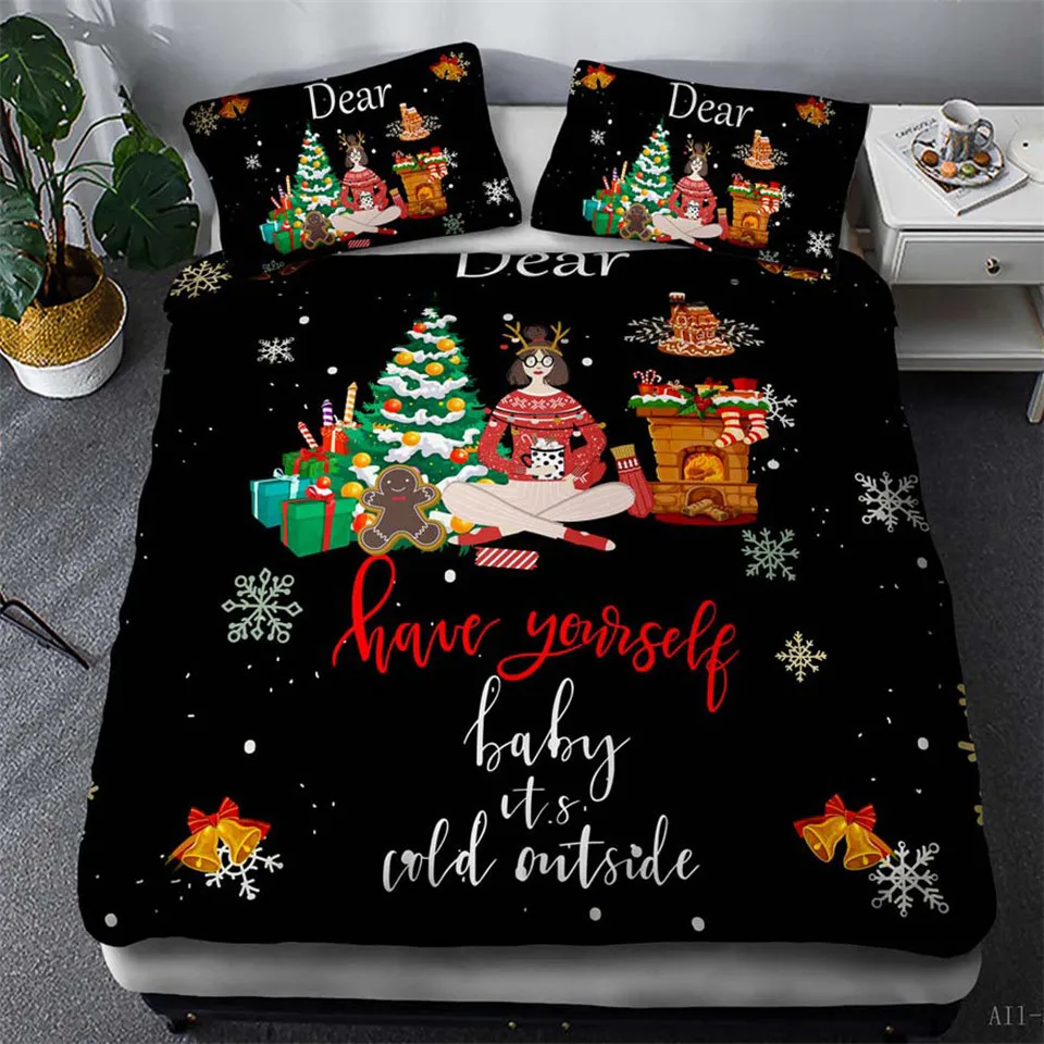 Комплект постельного белья из полиэстера черного красного цвета|Комплекты