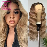 honey blonde lace front wigs pre plucked body wave wigs for women human hair lace wig for black women remy brazilian hair ombre