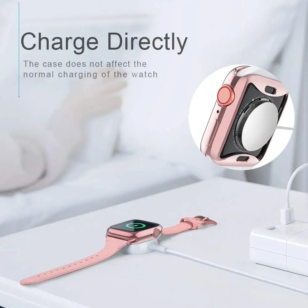 Чехол для часов Apple Watch series 5 4 3 2 1 band case 42 мм 38 м 40 44 Тонкий ТПУ защитный чехол iWatch